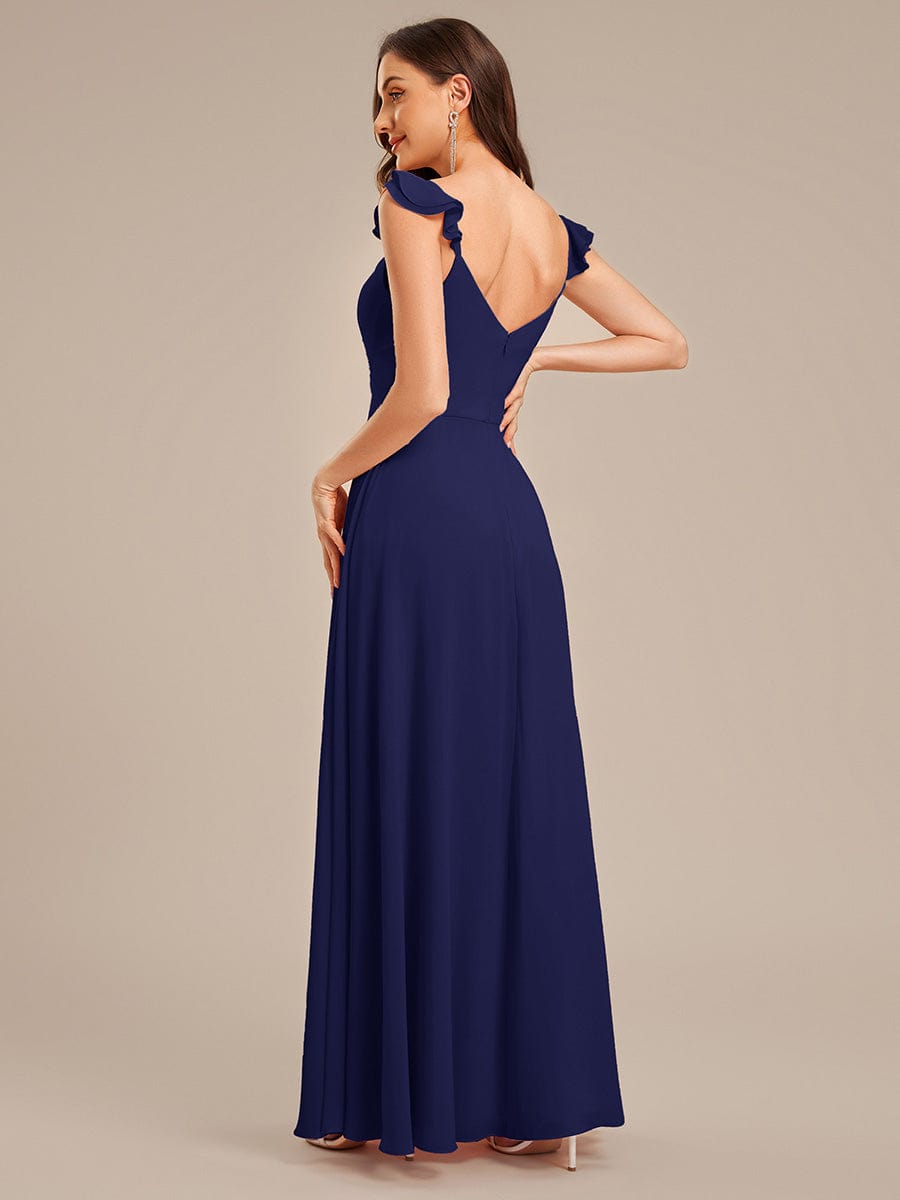 ever SERENA|Backless Chiffon Ruffled Bridesmaid Dress