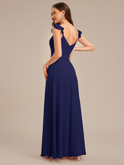 ever SERENA|Backless Chiffon Ruffled Bridesmaid Dress