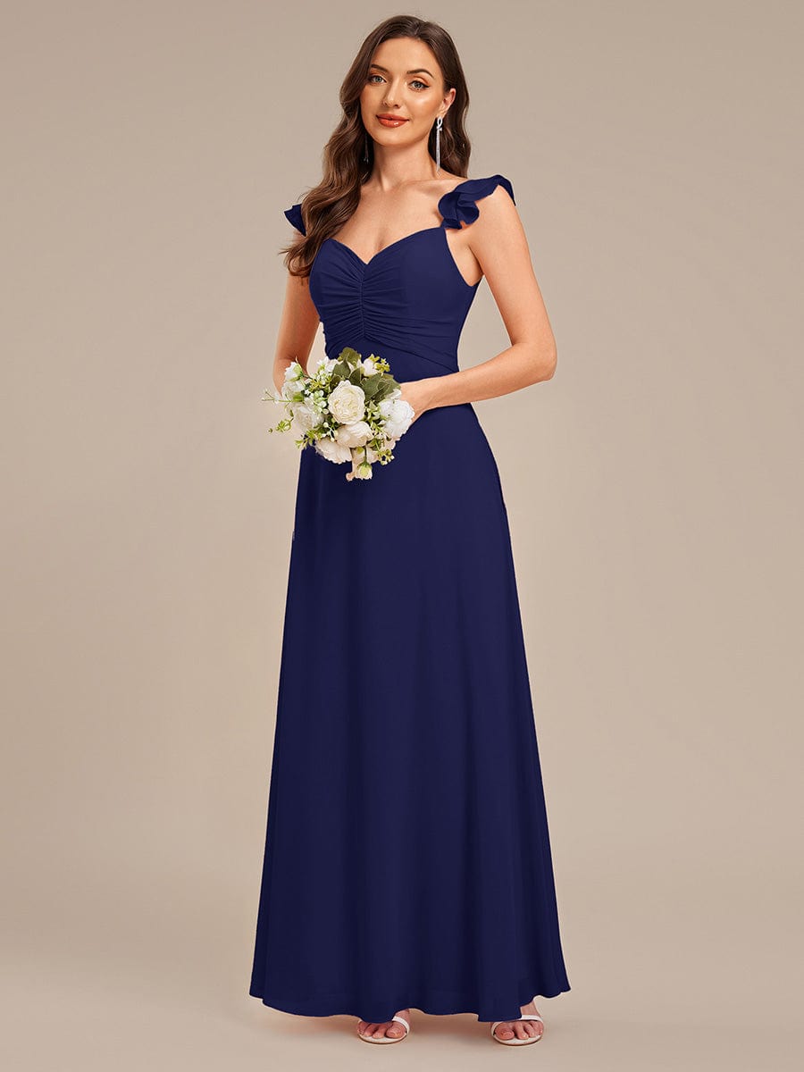 ever SERENA|Backless Chiffon Ruffled Bridesmaid Dress