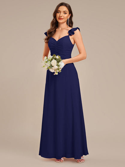 ever SERENA|Backless Chiffon Ruffled Bridesmaid Dress