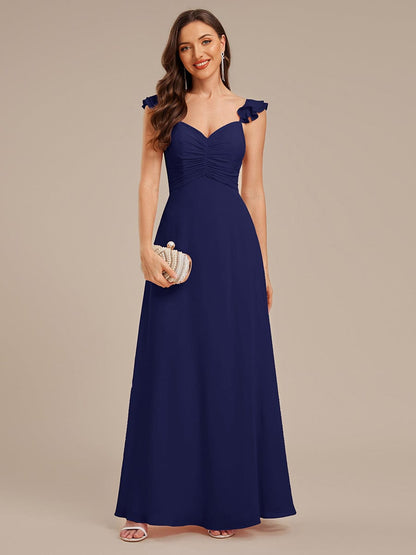 ever SERENA|Backless Chiffon Ruffled Bridesmaid Dress