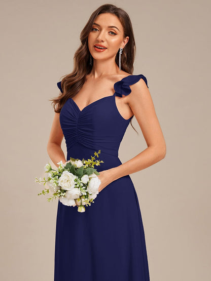 ever SERENA|Backless Chiffon Ruffled Bridesmaid Dress