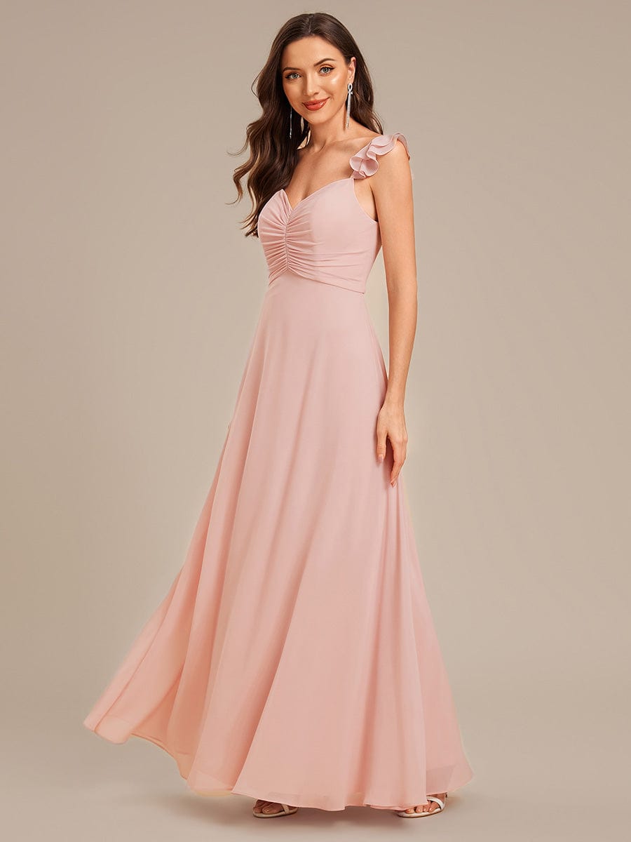 ever SERENA|Backless Chiffon Ruffled Bridesmaid Dress