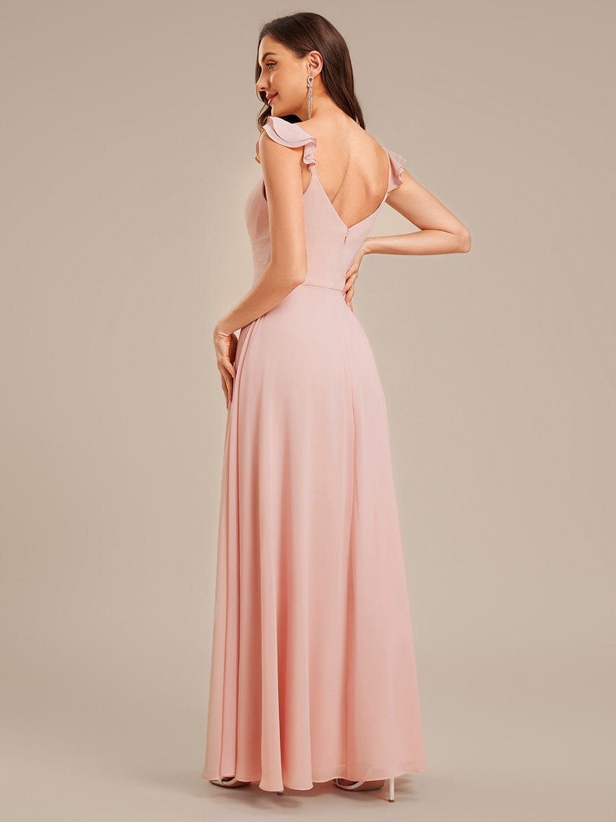 ever SERENA|Backless Chiffon Ruffled Bridesmaid Dress
