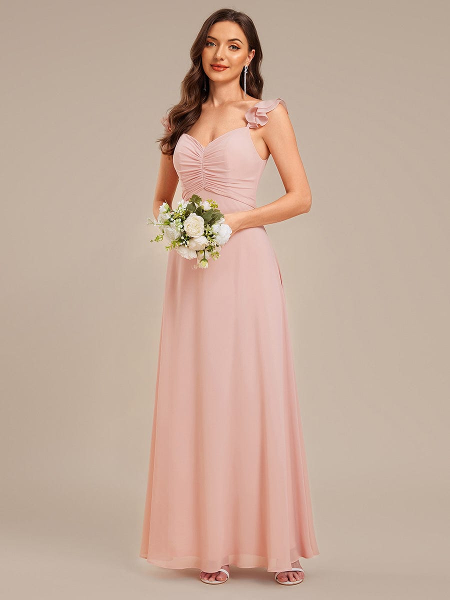 ever SERENA|Backless Chiffon Ruffled Bridesmaid Dress
