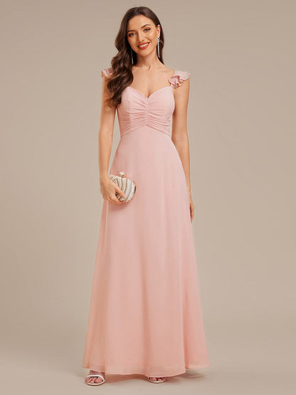 ever SERENA|Backless Chiffon Ruffled Bridesmaid Dress