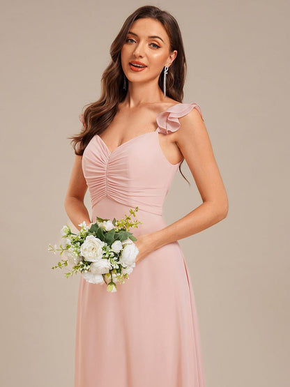 ever SERENA|Backless Chiffon Ruffled Bridesmaid Dress
