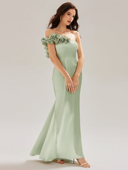 ever LORELI|Lace-Up Satin Mermaid Maxi Dress