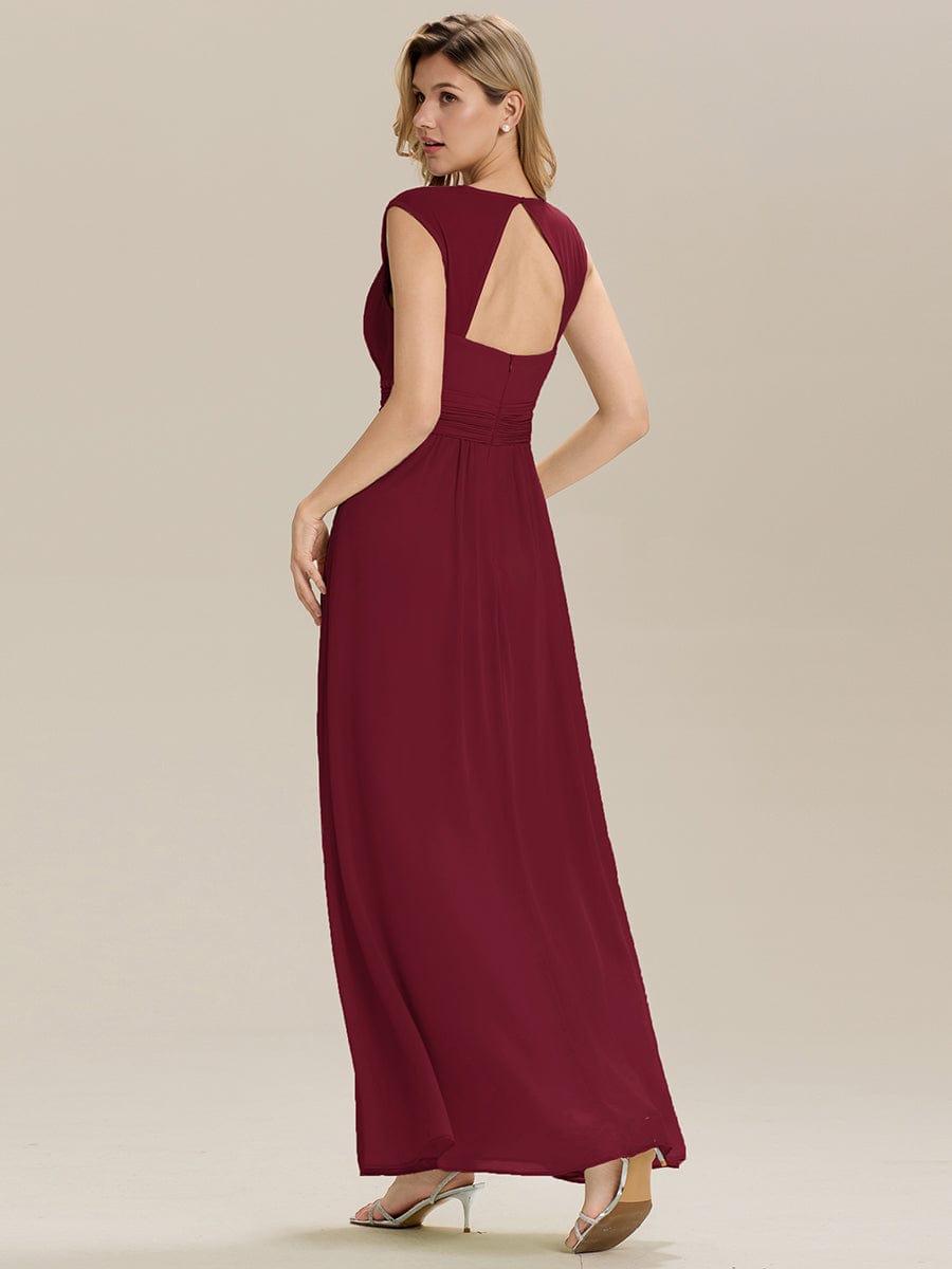 ever ZELINA|Backless Chiffon Sleeveless Bridesmaid Dress