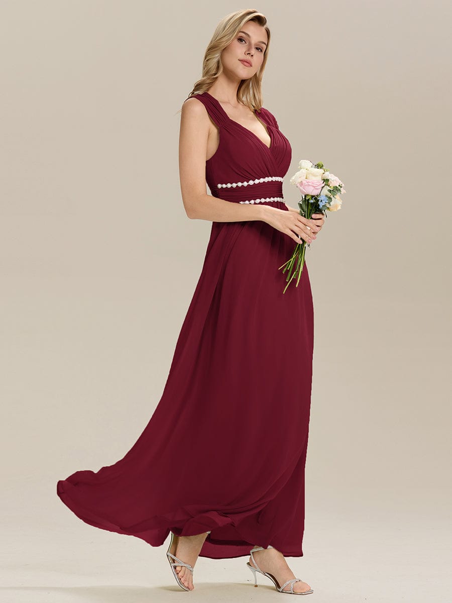 ever ZELINA|Backless Chiffon Sleeveless Bridesmaid Dress