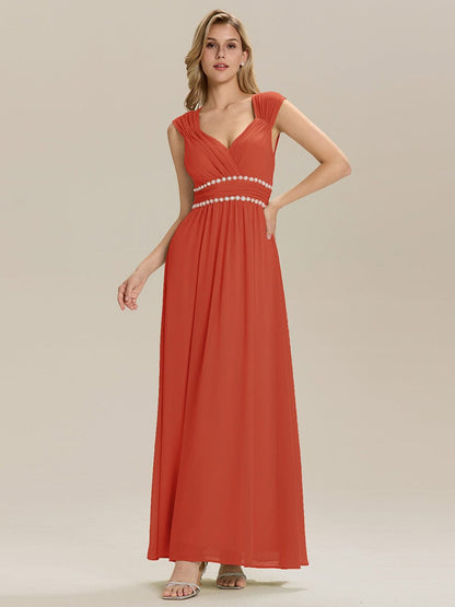 ever ZELINA|Backless Chiffon Sleeveless Bridesmaid Dress