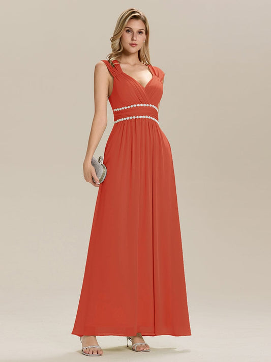 ever ZELINA|Backless Chiffon Sleeveless Bridesmaid Dress