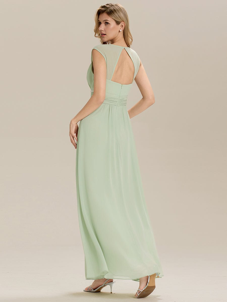 ever ZELINA|Backless Chiffon Sleeveless Bridesmaid Dress
