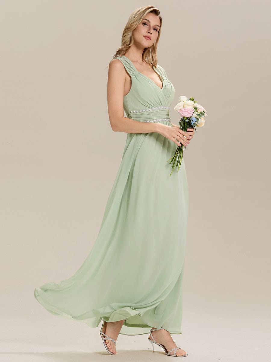 ever ZELINA|Backless Chiffon Sleeveless Bridesmaid Dress