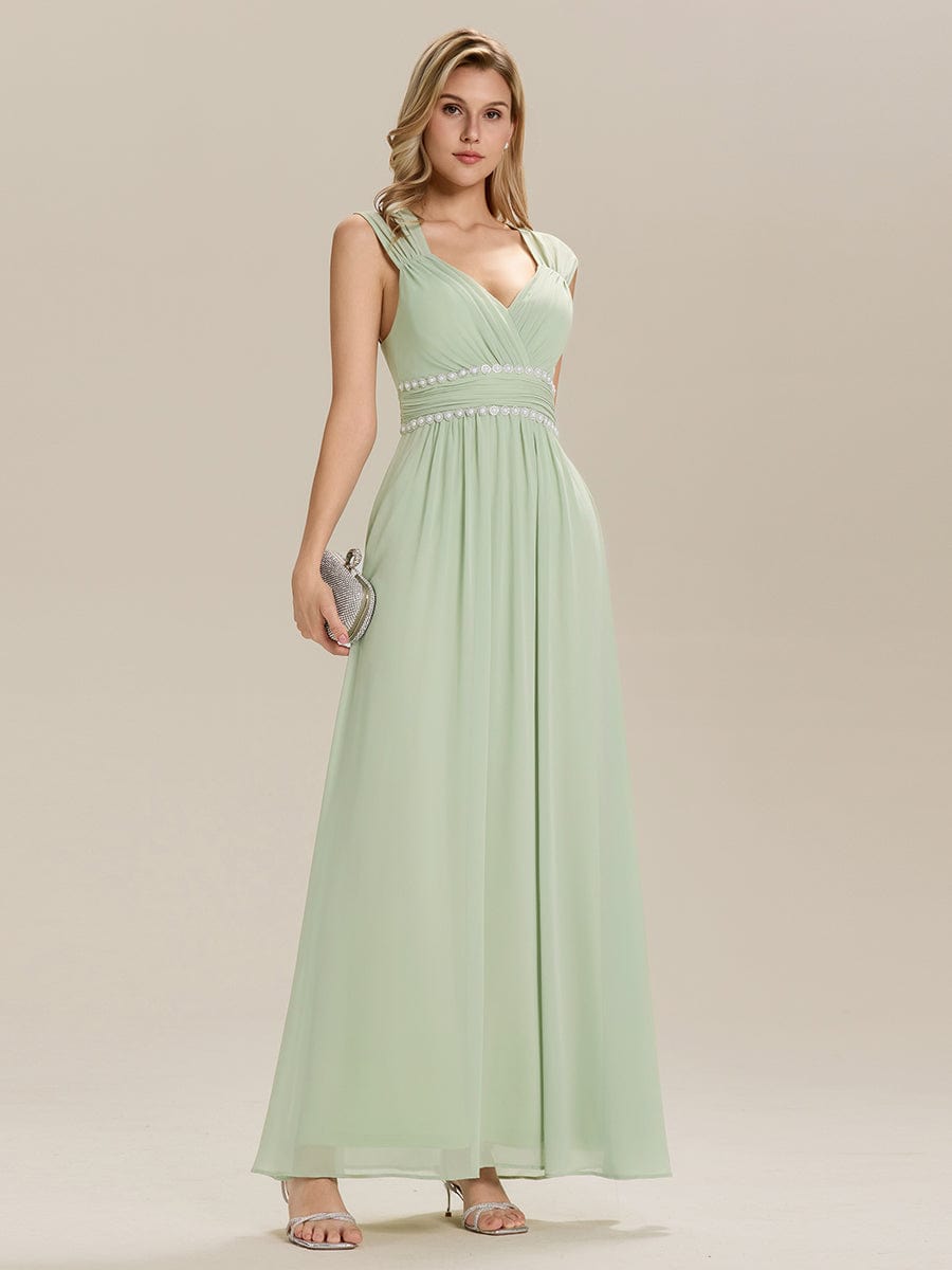 ever ZELINA|Backless Chiffon Sleeveless Bridesmaid Dress
