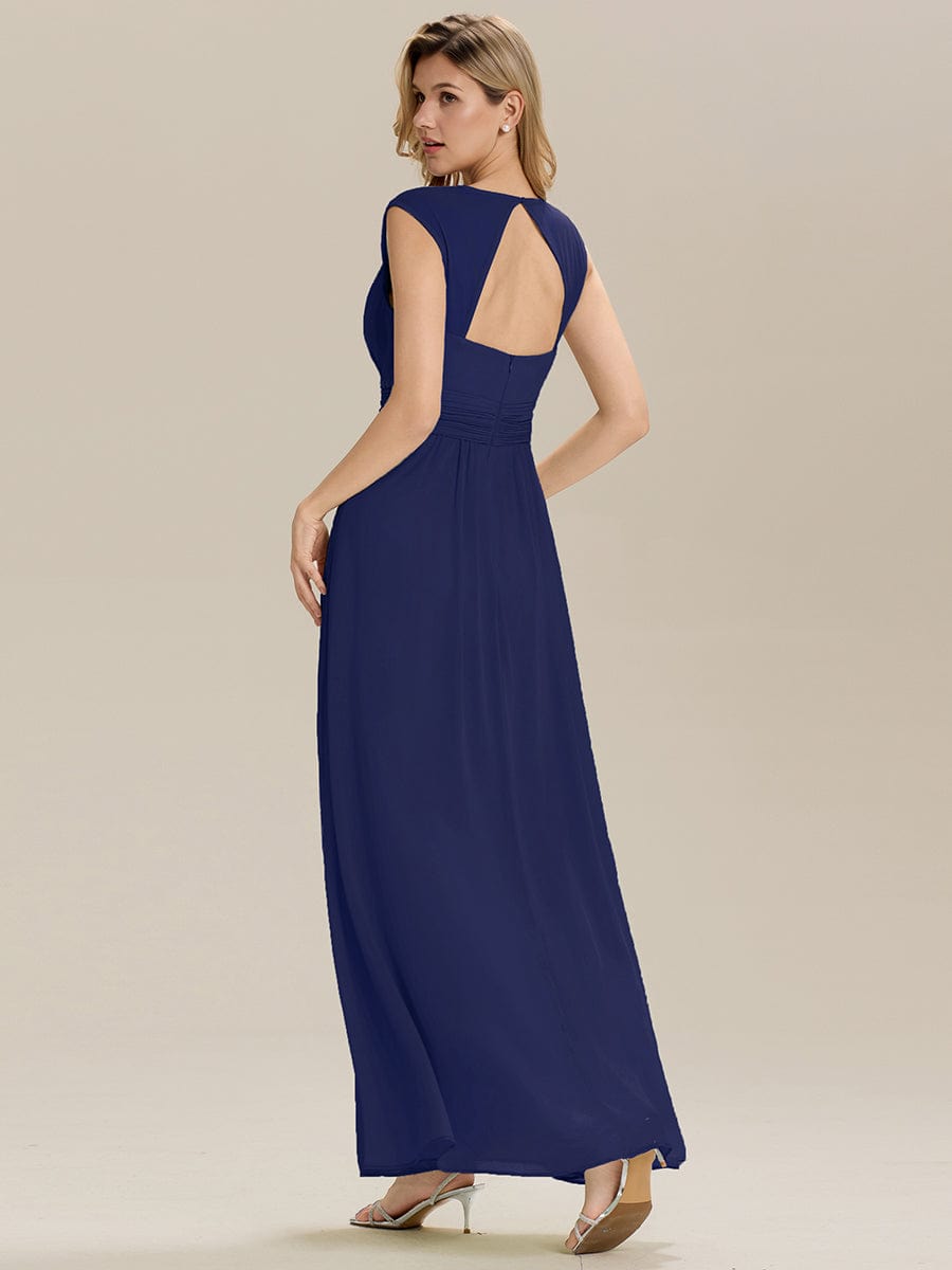 ever ZELINA|Backless Chiffon Sleeveless Bridesmaid Dress
