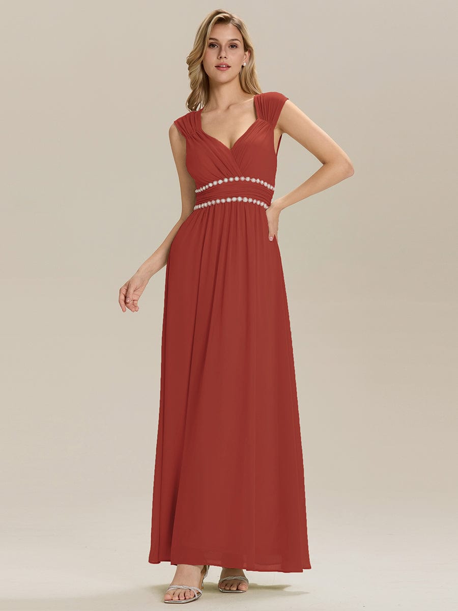 ever ZELINA|Backless Chiffon Sleeveless Bridesmaid Dress