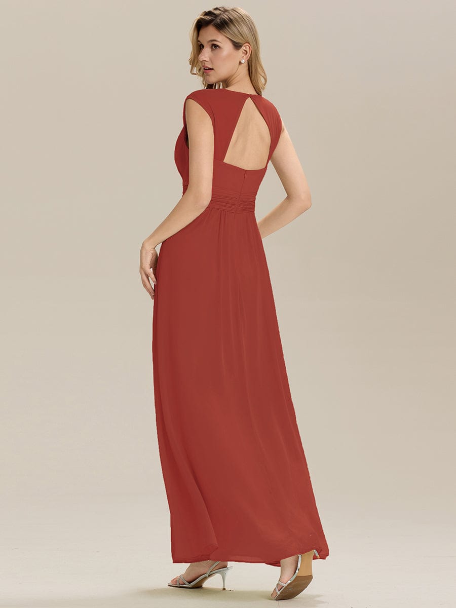 ever ZELINA|Backless Chiffon Sleeveless Bridesmaid Dress