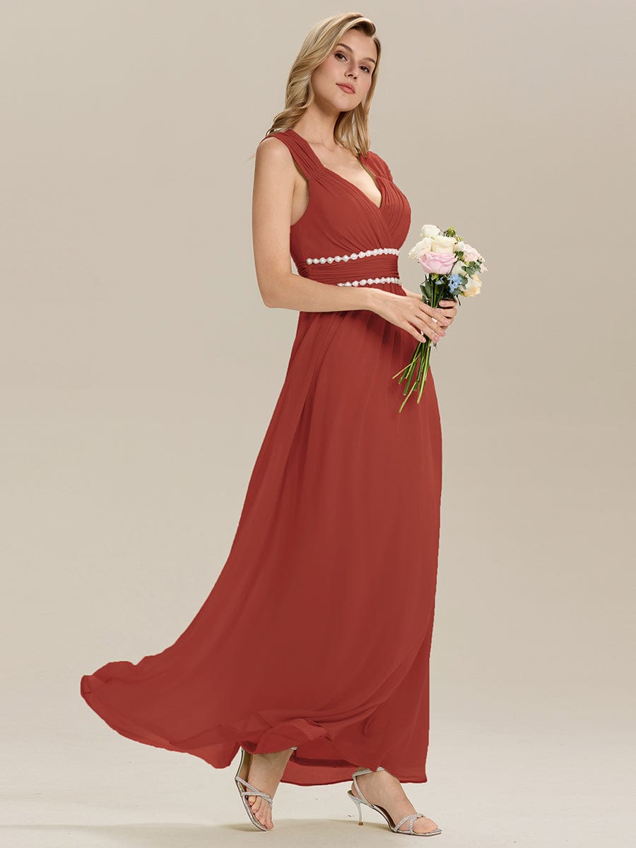 ever ZELINA|Backless Chiffon Sleeveless Bridesmaid Dress