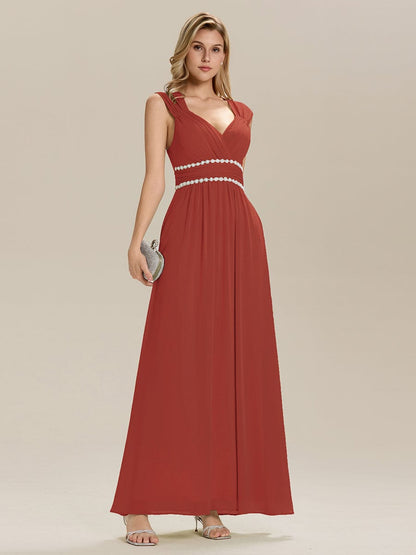 ever ZELINA|Backless Chiffon Sleeveless Bridesmaid Dress