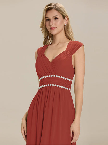 ever ZELINA|Backless Chiffon Sleeveless Bridesmaid Dress