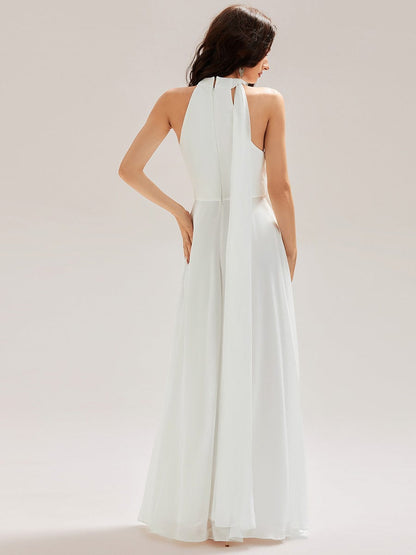 ever JULIE|Cut-Out Chiffon Maxi Dress With Flowy Ribbons