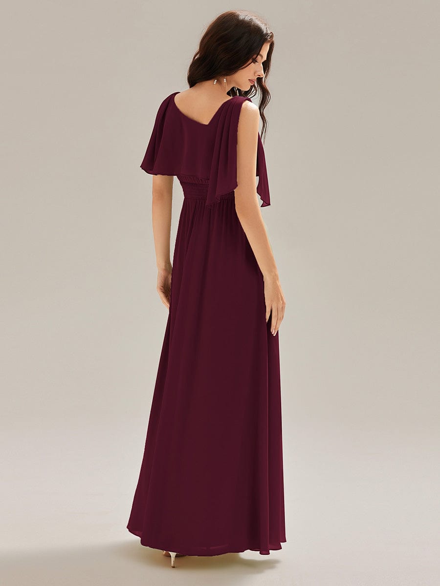 ever SABRINA|Thigh-High Slit Chiffon Sleeveless Maxi Dress