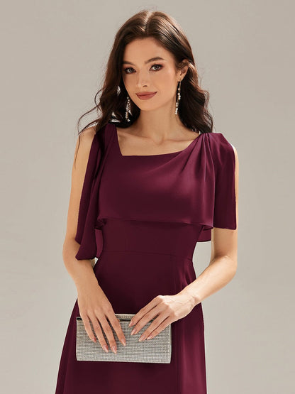 ever SABRINA|Thigh-High Slit Chiffon Sleeveless Maxi Dress