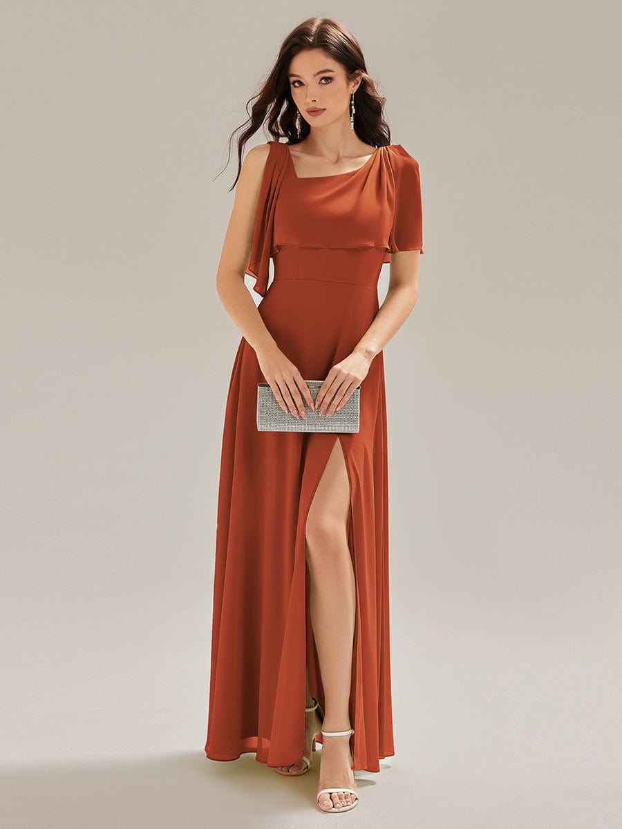 ever SABRINA|Thigh-High Slit Chiffon Sleeveless Maxi Dress