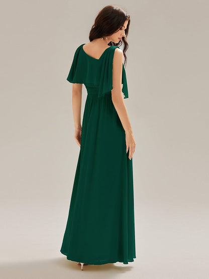 ever SABRINA|Thigh-High Slit Chiffon Sleeveless Maxi Dress