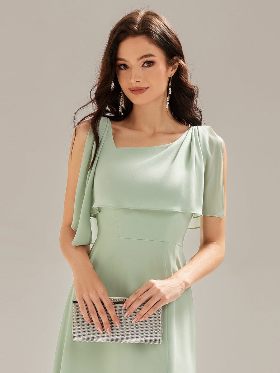 ever SABRINA|Thigh-High Slit Chiffon Sleeveless Maxi Dress