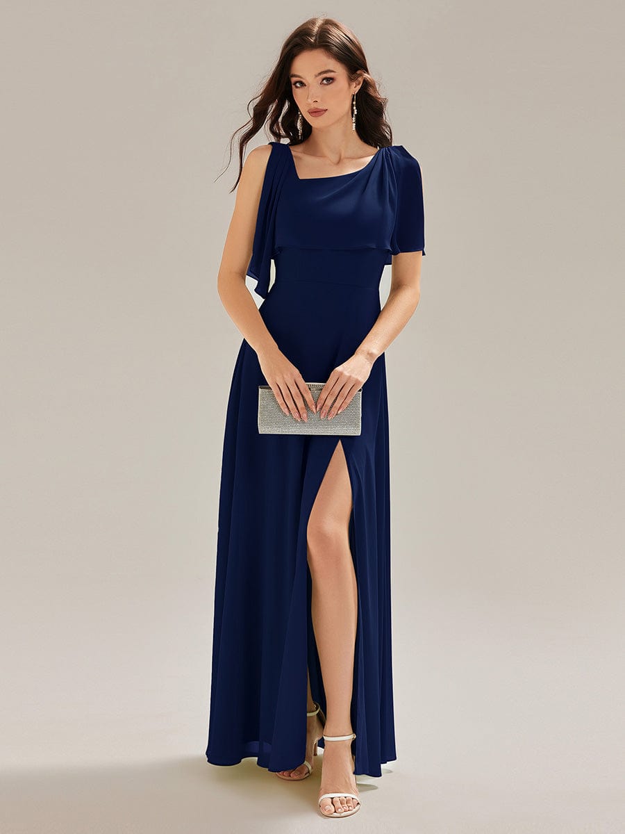ever SABRINA|Thigh-High Slit Chiffon Sleeveless Maxi Dress