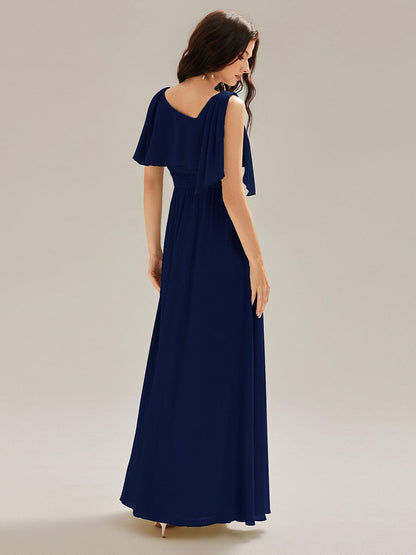 ever SABRINA|Thigh-High Slit Chiffon Sleeveless Maxi Dress