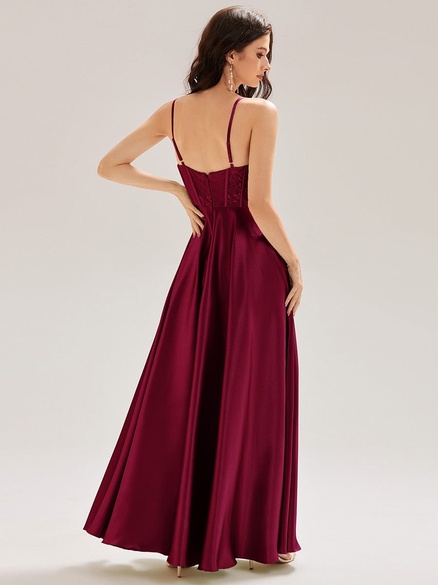 ever TRISH|Satin Sleeveless A-Line Maxi Dress