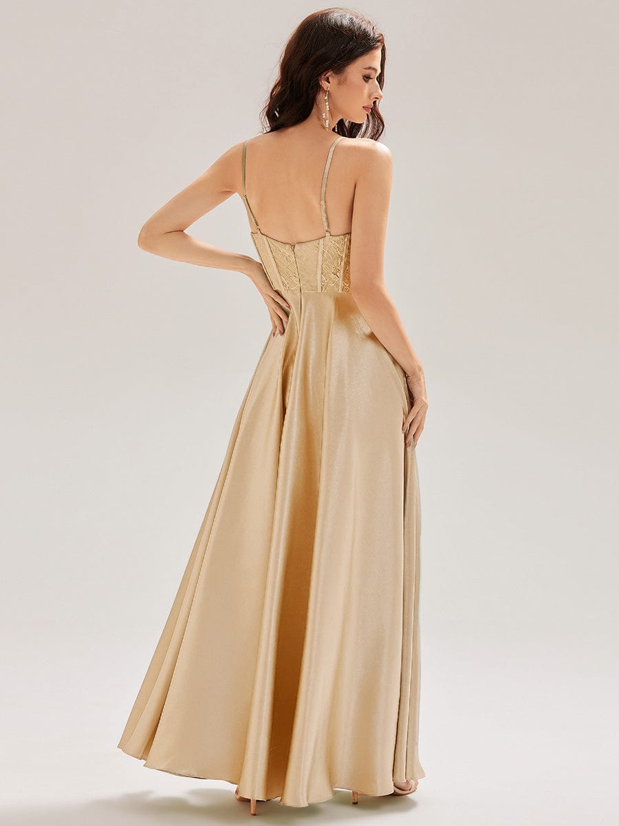 ever TRISH|Satin Sleeveless A-Line Maxi Dress