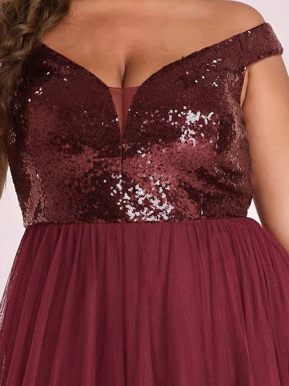 Plus Size Long Sequin Special Occasion Dresses