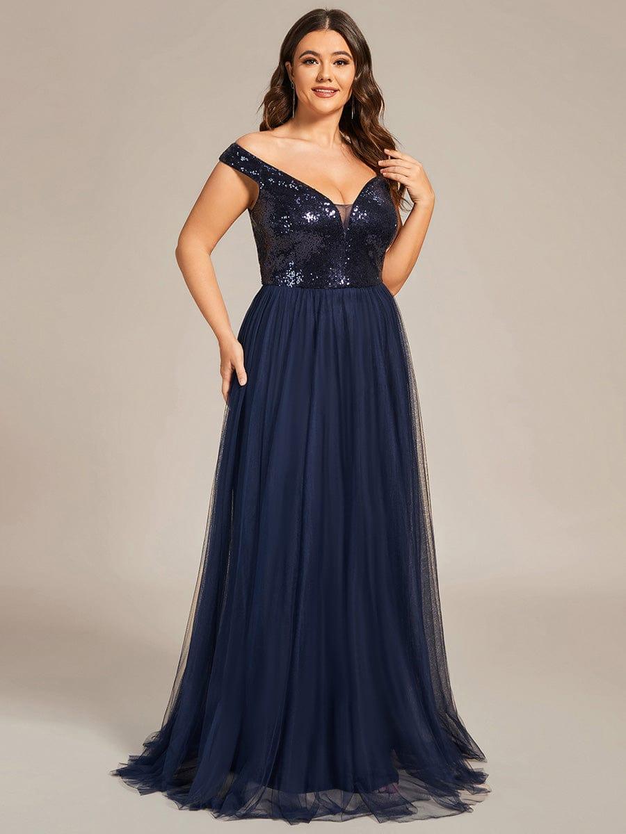 Plus Size Long Sequin Special Occasion Dresses