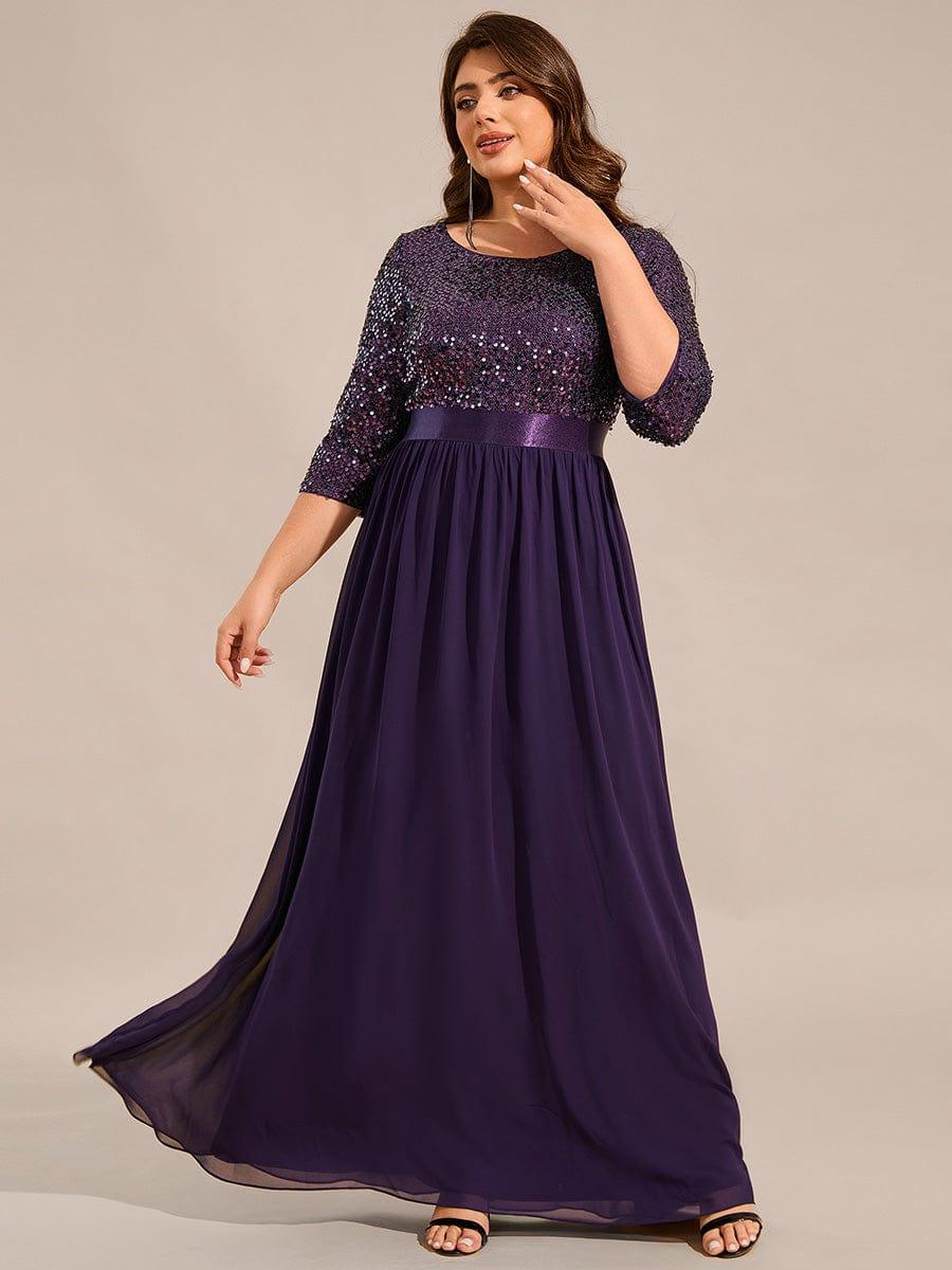 pretty FLORENCE|Plus Size Women's Long Chiffon & Sequin Evening Dresses for Mother of the Bride