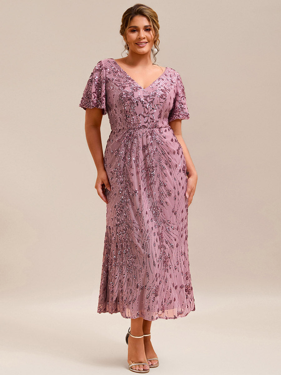 ever PALMER|Plus Size Sequin Mermaid Formal Dress