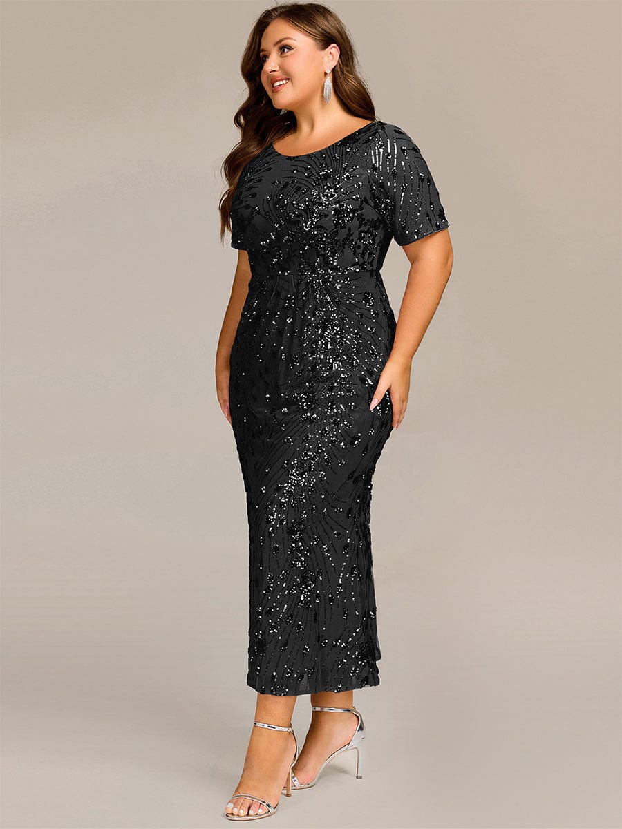ever HAYLEN|Plus Size Sequin Mermaid Mother of the Bride Dress