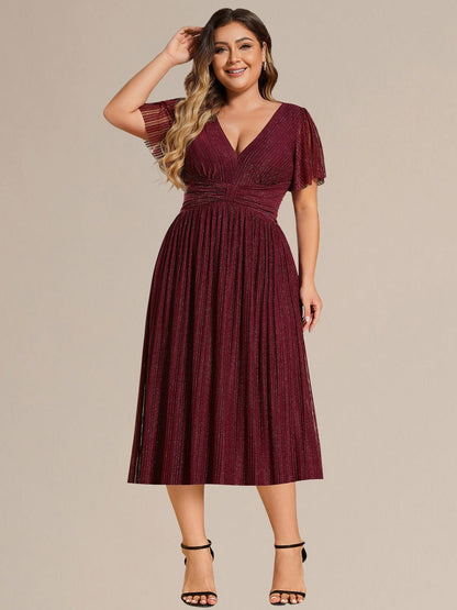 pretty QUINN|Plus size Glittery Formal Evening Dress