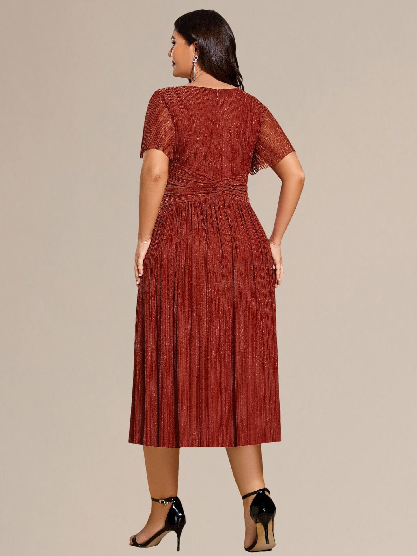 pretty QUINN|Plus size Glittery Formal Evening Dress