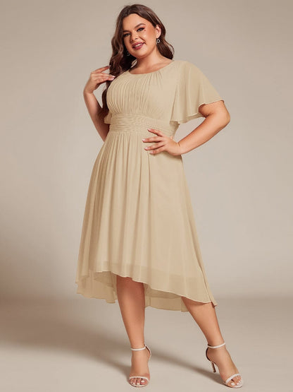 pretty EDEN|Plus Size Flowy Chiffon Bridesmaid Dress