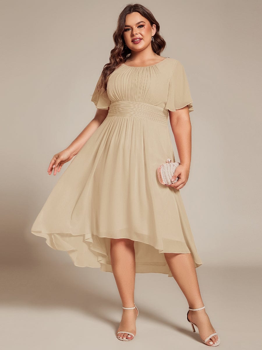 pretty EDEN|Plus Size Flowy Chiffon Bridesmaid Dress