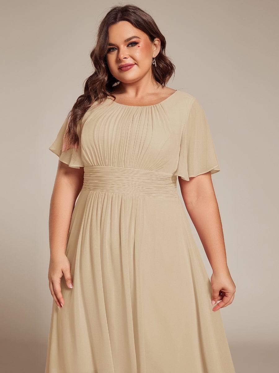 pretty EDEN|Plus Size Flowy Chiffon Bridesmaid Dress