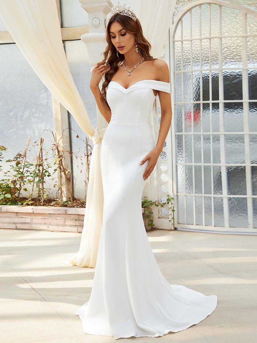 SEOULIS'S BRIDE|Off the Shoulder Mermaid Corset Eloping Dress for Wedding