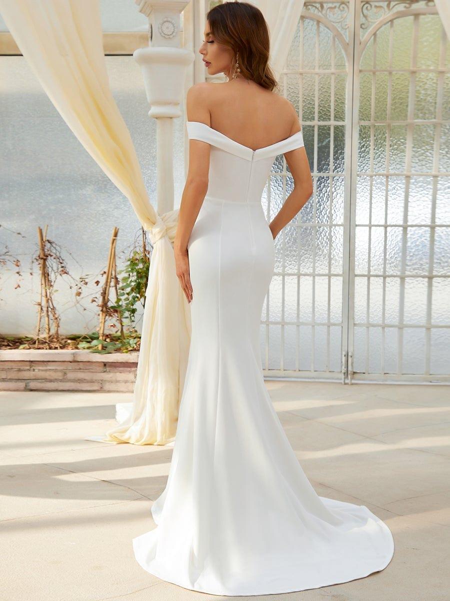 SEOULIS'S BRIDE|Off the Shoulder Mermaid Corset Eloping Dress for Wedding