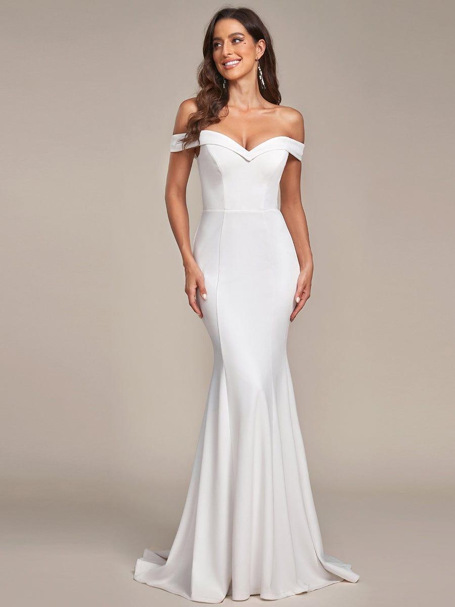 SEOULIS'S BRIDE|Off the Shoulder Mermaid Corset Eloping Dress for Wedding