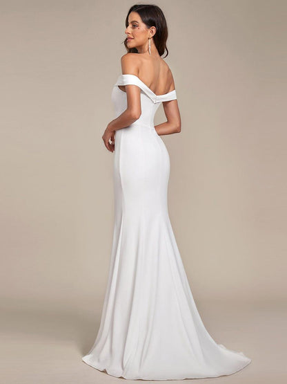 SEOULIS'S BRIDE|Off the Shoulder Mermaid Corset Eloping Dress for Wedding
