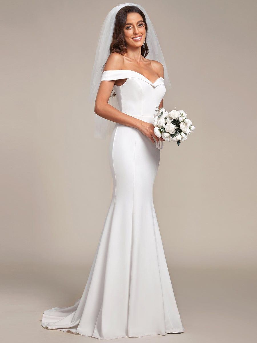 SEOULIS'S BRIDE|Off the Shoulder Mermaid Corset Eloping Dress for Wedding
